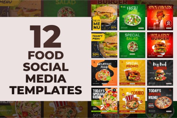 12 Food Social Media Templates for Stunning Product Promotion