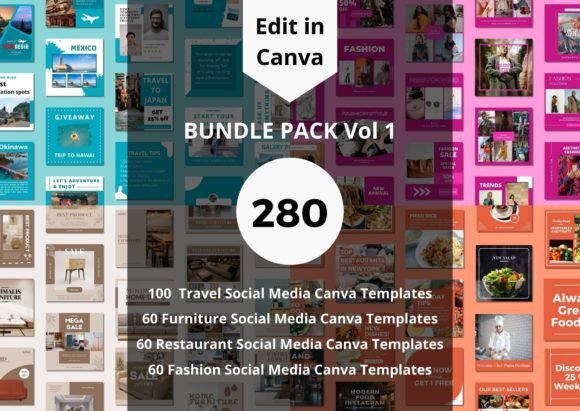 280 Social Media Canva Templates: The Ultimate Toolkit for Modern Content Creation