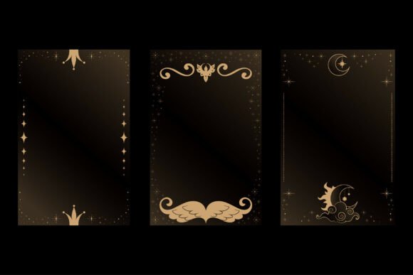 Celestial Star Tarot Frame Templates: Designing Your Mystical Card Deck