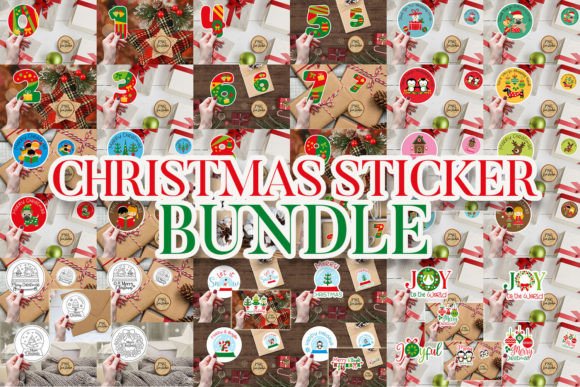 Christmas Sticker Templates Bundle: Your Ultimate Holiday Crafting Solution