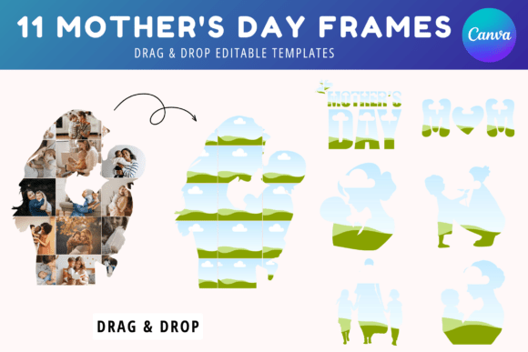Elevate Mother's Day Design with Editable Canva Frames