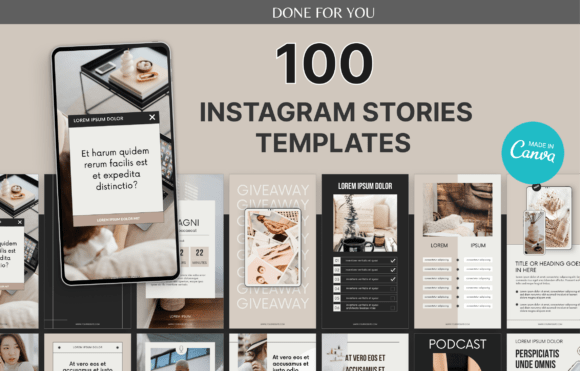 Elevate Your Feed: 100 Editable Instagram Stories Templates