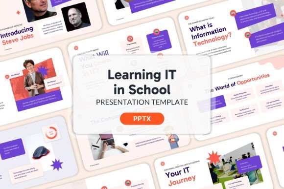 Learning IT in School: Professional PPT Templates for Education