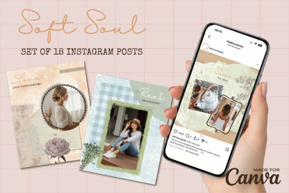 Soft Soul – Instagram Templates Canva: Crafting a Cohesive and Calm Brand Presence