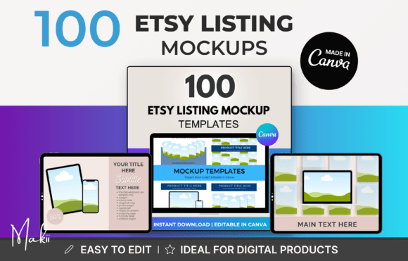 Stop the Scroll: Transform Your Digital Shop with 100 Etsy Listing Mockup Templates