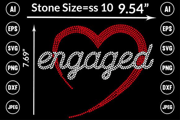 Stunning Engaged Rhinestone Templates for Your Creations