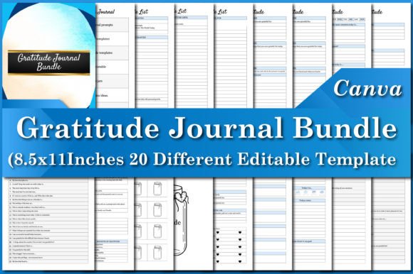Transform Your Mindset and Your Brand with the Ultimate Gratitude Journal Bundle Canva Templates